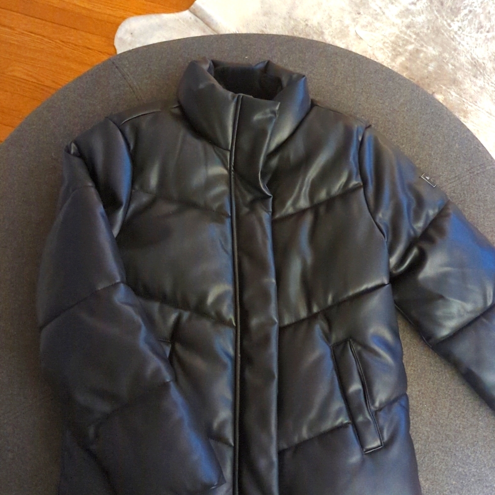 Abercrombie and Fitch faux leather bomber jacket